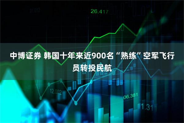 中博证券 韩国十年来近900名“熟练”空军飞行员转投民航